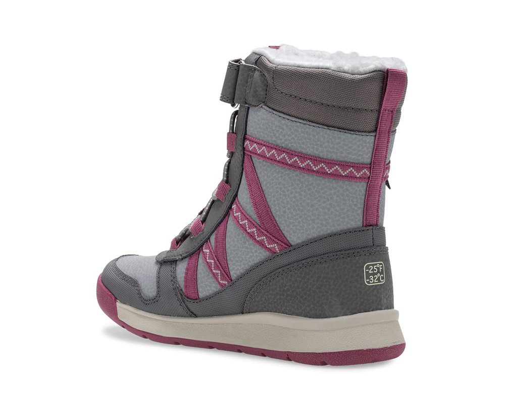 Merrell Boots Grey - Snow Crush 2.0 Waterproof - Kids 67RQBPUVS